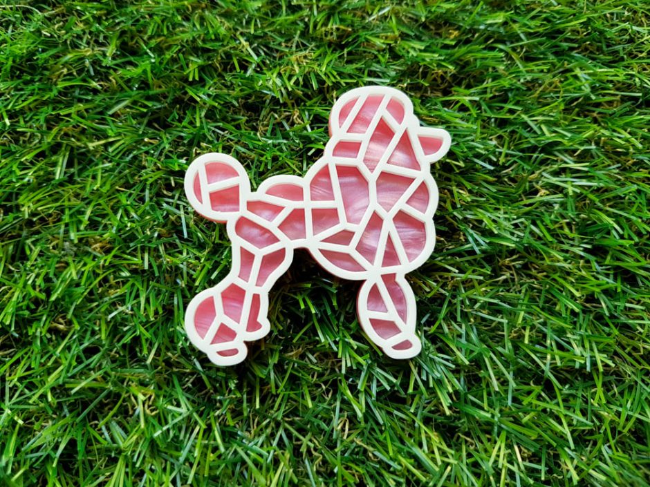 Geo Poodle (Pink Marble)