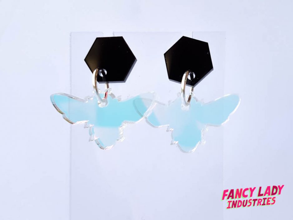 Ghost Bee Earrings