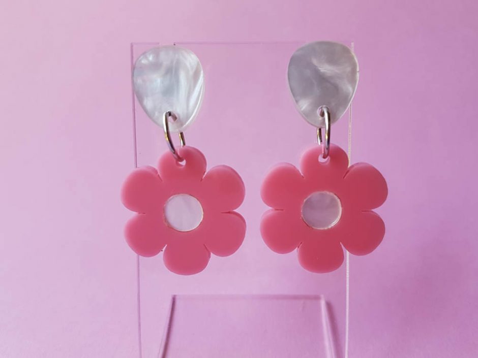 Flower Power Earrings (Pink)