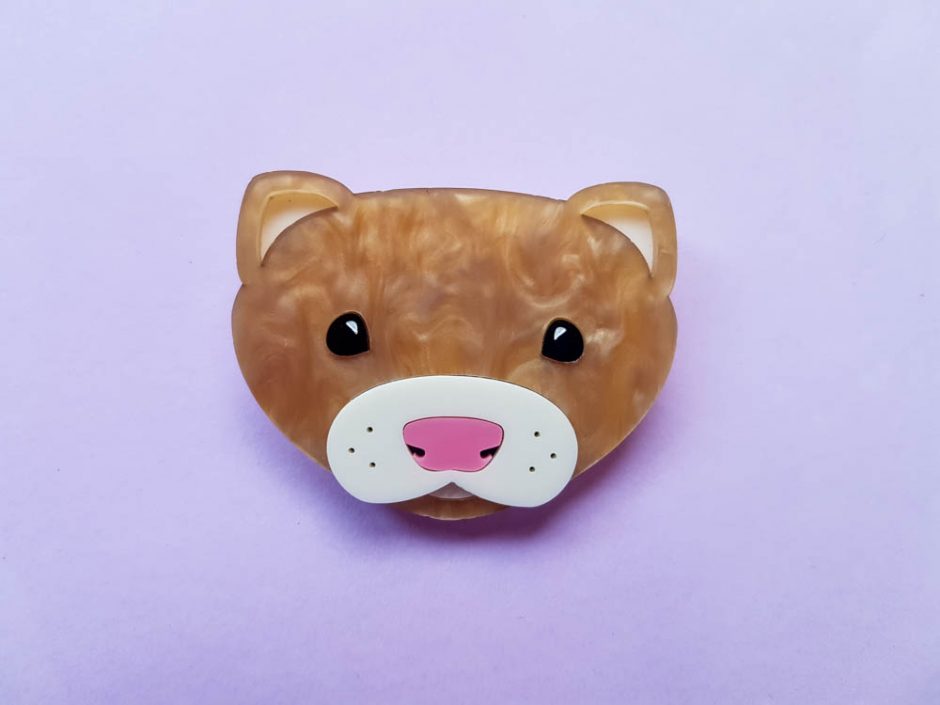 Sandy the Ferret Brooch