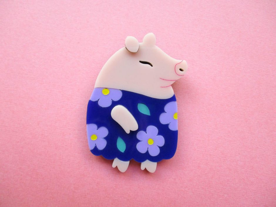 MooMoo OinkOink Brooch