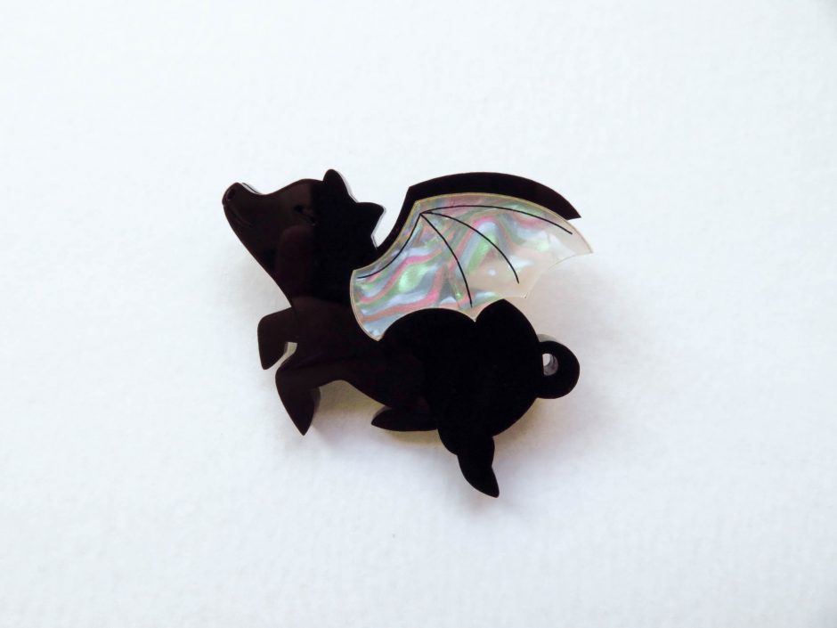 Batpig Brooch