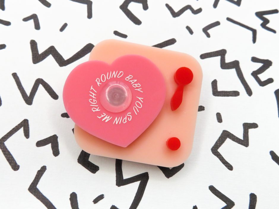 You Spin Me Right Round Brooch