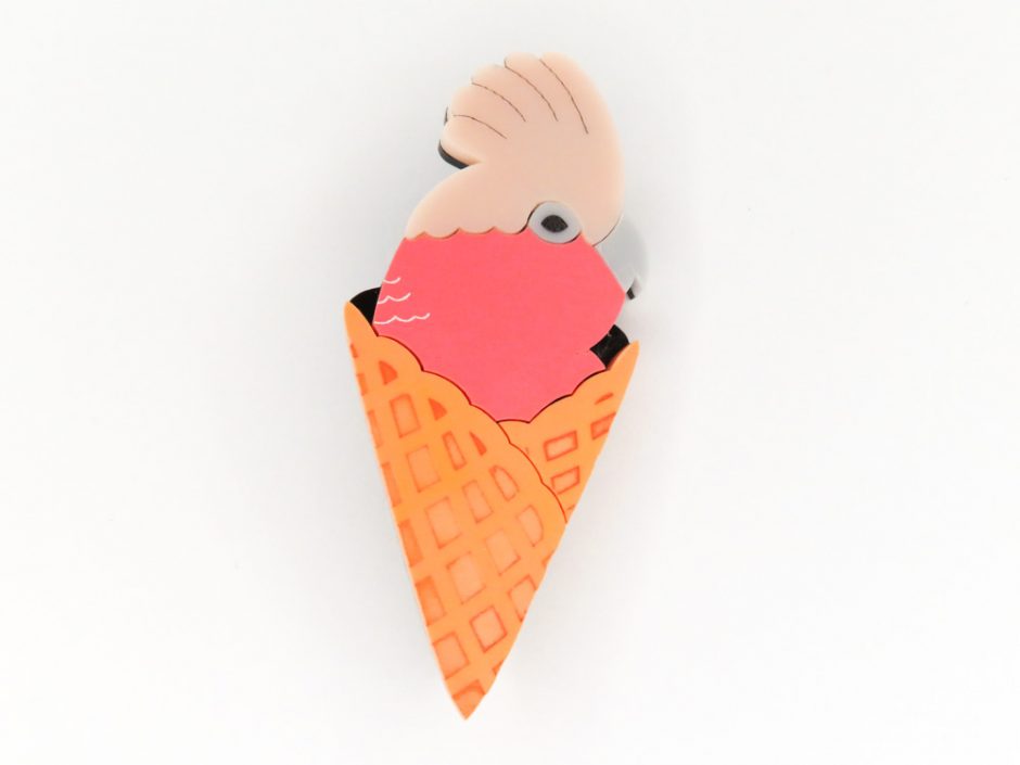 Galah Cone Brooch