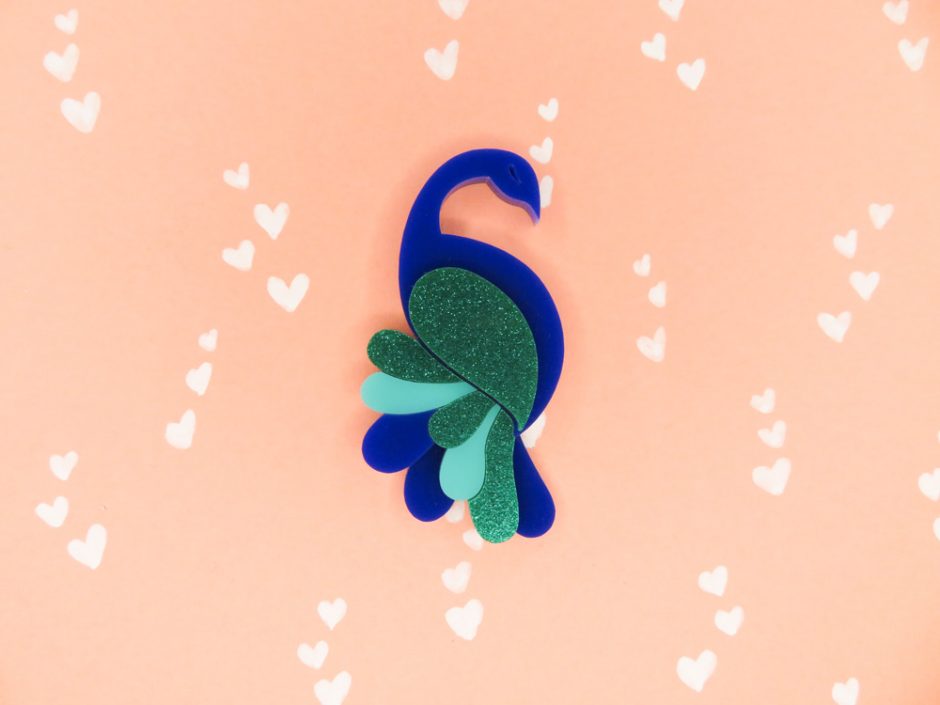 Proud Peacock Brooch