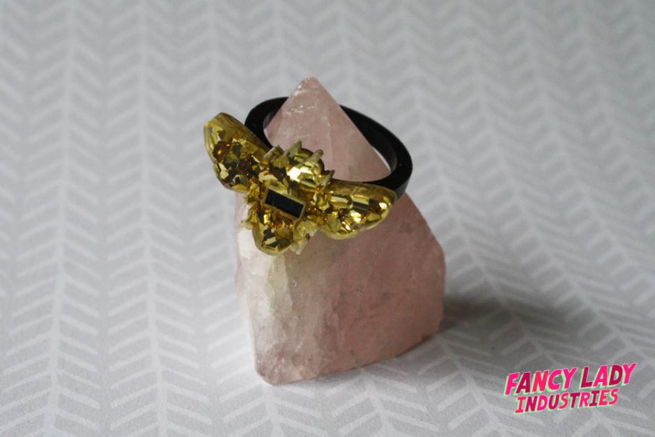 Bee Ring (Gold Glitter)